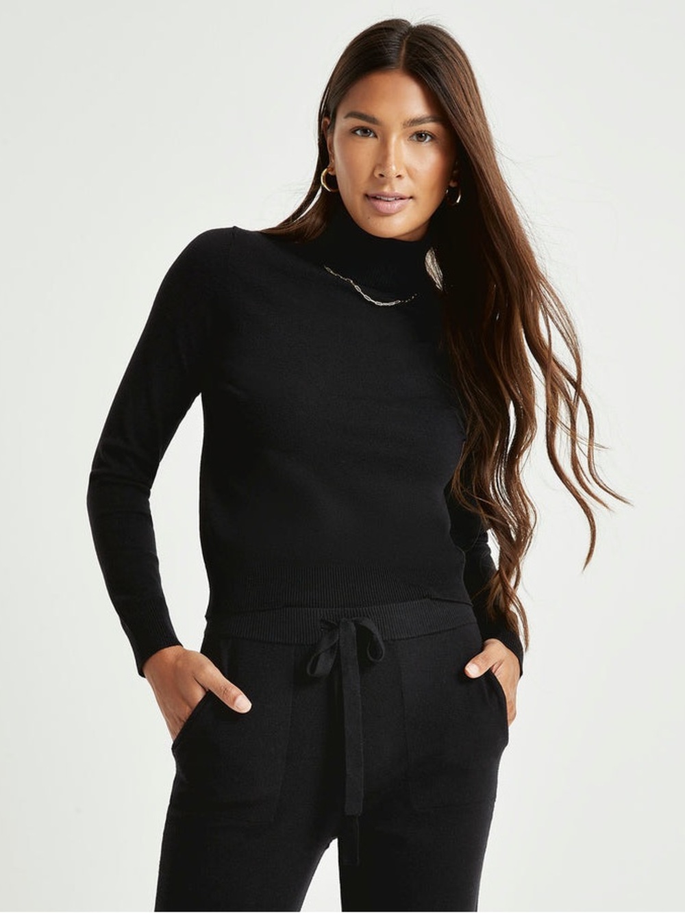 Splendid x cella jane Black Turtleneck Women's Sweater medium